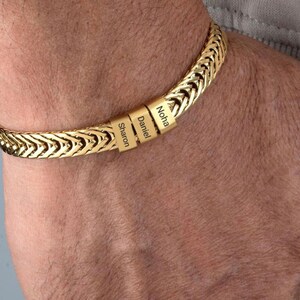 Hongvchang Men's Engraved 60th Birthday Bracelet – Stainless Steel Gift For Dad, Father's Day