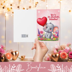 You&#39;re Ele-Phantastic Valentine Valentine Gift DIY Valentine&#39;s Day Animal Lovers Card6 Printable Valentine card, Digital Download, DIY Cards