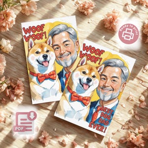 Carte grand-père imprimable avec chien, meilleur chien pour papa, anniversaire drôle de grand-père, carte de fête des pères, carte imprimable de grand-père, carte d'anniversaire de papa