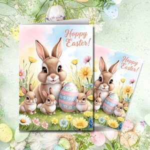 Hoppy Easter Card for Kids Easter Printable Kids Easter Cards DIY Printable Instant Download Easter Bunny Card Easter Gift Spring Printables