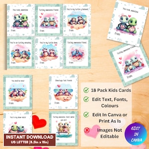 Turtley Adorable Valentines Day Cards, Editable Printable Cards, Classroom Valentines Day, DIY Valentines Day cards, Turtle Valentines cards