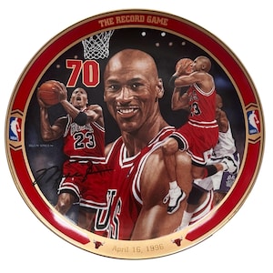 Michael Jordan Collector Plate The Record Game The Bradford Exchange Upper Deck