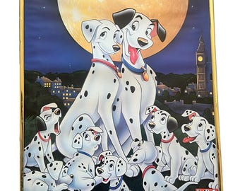 Vintage Disney 101 Dalmatians Framed Movie Poster 90's OSP