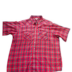 Chemise à carreaux pour homme à manches longues boutonnée vintage avec