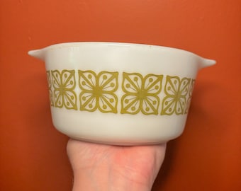 Vintage Pyrex Square Flowers Casserole Dish