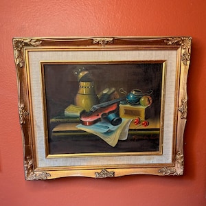 Vintage Still Life Oil Painting, Original & Signed