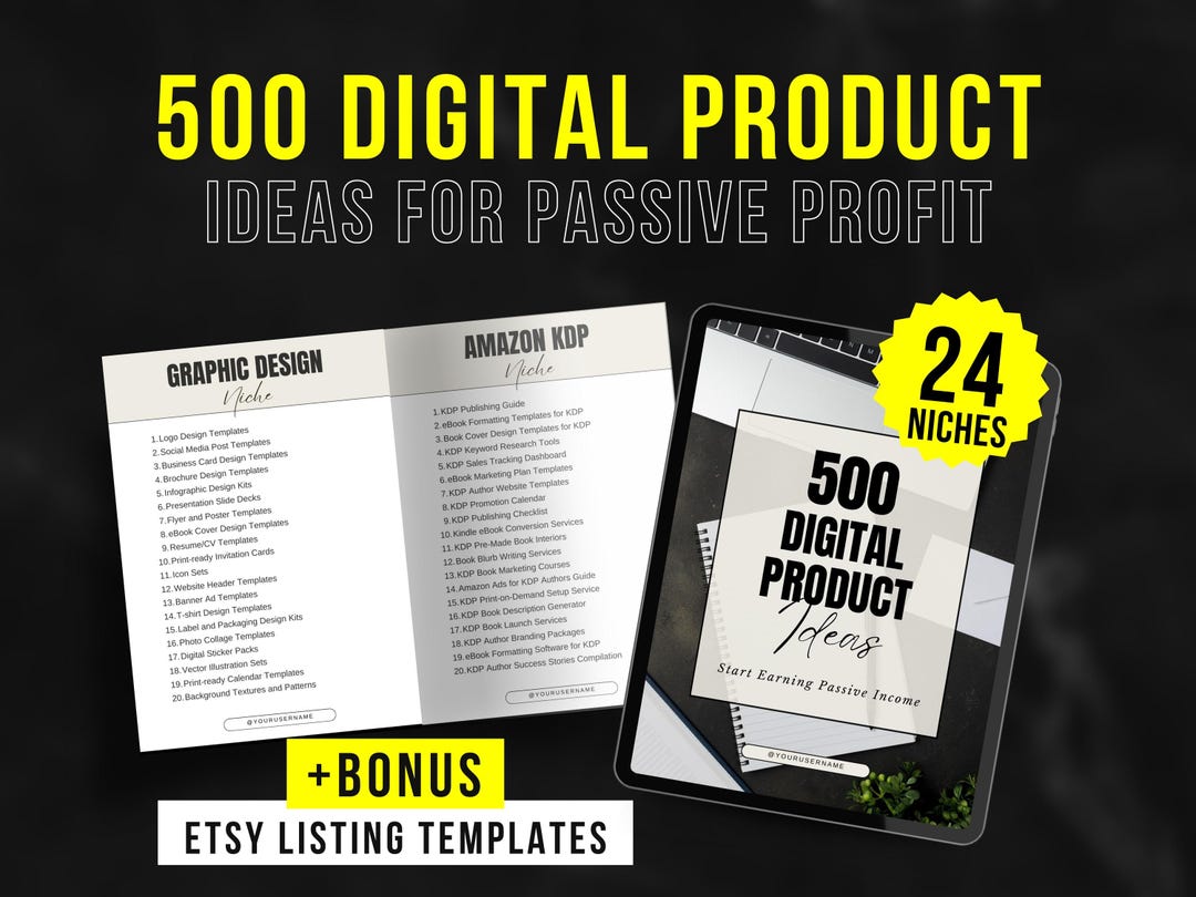 500 Digital Product Ideas for Passive Income, Master Resell Rights ...