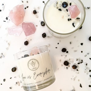 Love Crystal Intention Candle