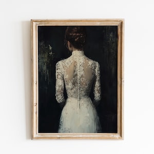 Princess-Baroque Wall Art,Goth Moody Dark Academia Decor,Renaissance Art Prints,Dark Moody Antique Art,Victorian Woman,Victorian Dress