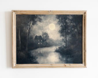 Antique Moody Charcoal Tree,Vintage Art Prints,Tree Sketch,Brown Dark Wall Art,Moody Dark Academia,Vintage Forest Landscape,Rustic Artwork