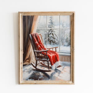 Vintage Oil Painting Santa&#39;s Drape Christmas Art, Rustic Santa Wall Art, Cozy Winter Holiday Decor, Santa Christmas Gift, Classic Christmas