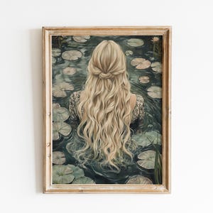The Lake-Baroque Wall Art,Goth Moody Dark Academia Decor,Renaissance Art Prints,Dark Moody Antique Art,Dark Decor Aesthetic,Dark Cottagecore