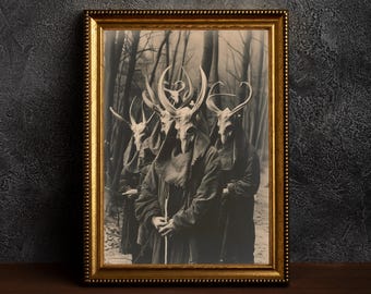 Impresión de The Coven - Dark Academia, impresiones góticas, arte de estilo fotográfico antiguo, póster ocultista, impresión de fantasía nostálgica, impresión de póster de brujas, Witches Circle