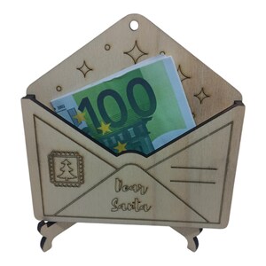Handgefertigter Bargeldumschlag aus Holz - Kreativer Geschenkhalter für Geburtstage, Hochzeiten, Abschlussfeiern