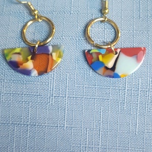 Handmade Dangle Earrings, Multicolor dangles, dangle drop earrings,gift for her, gift for women, gift for mom, gift for her
