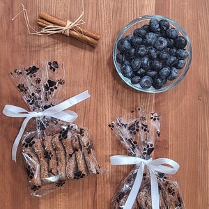 Crunchy Blueberry and Peanut Butter Dog Cookies with Cinnamon