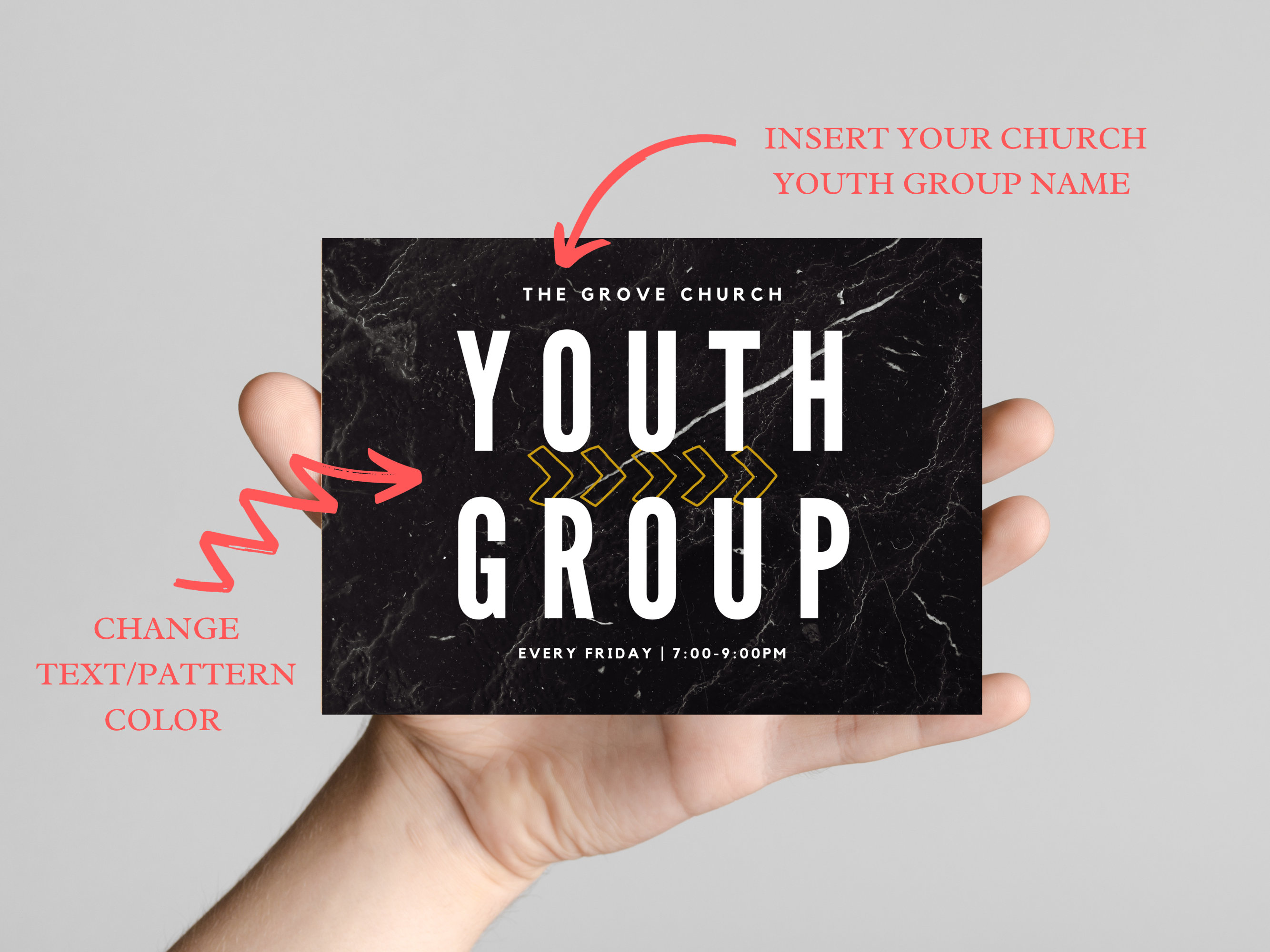 Youth Group Flyer, Youth Group Invite Card, Church Youth Event Invite