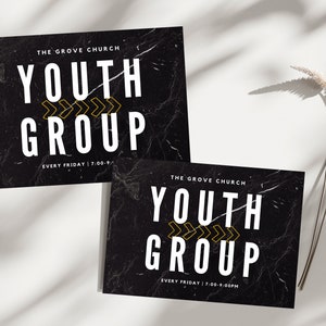Jeugdgroep Flyer, Jeugdgroep Uitnodigingskaart, Kerk Jeugdevenement Uitnodigen, Jongeren Fellowship Uitnodigen, Bewerkbare Sjabloon, Digitale Download