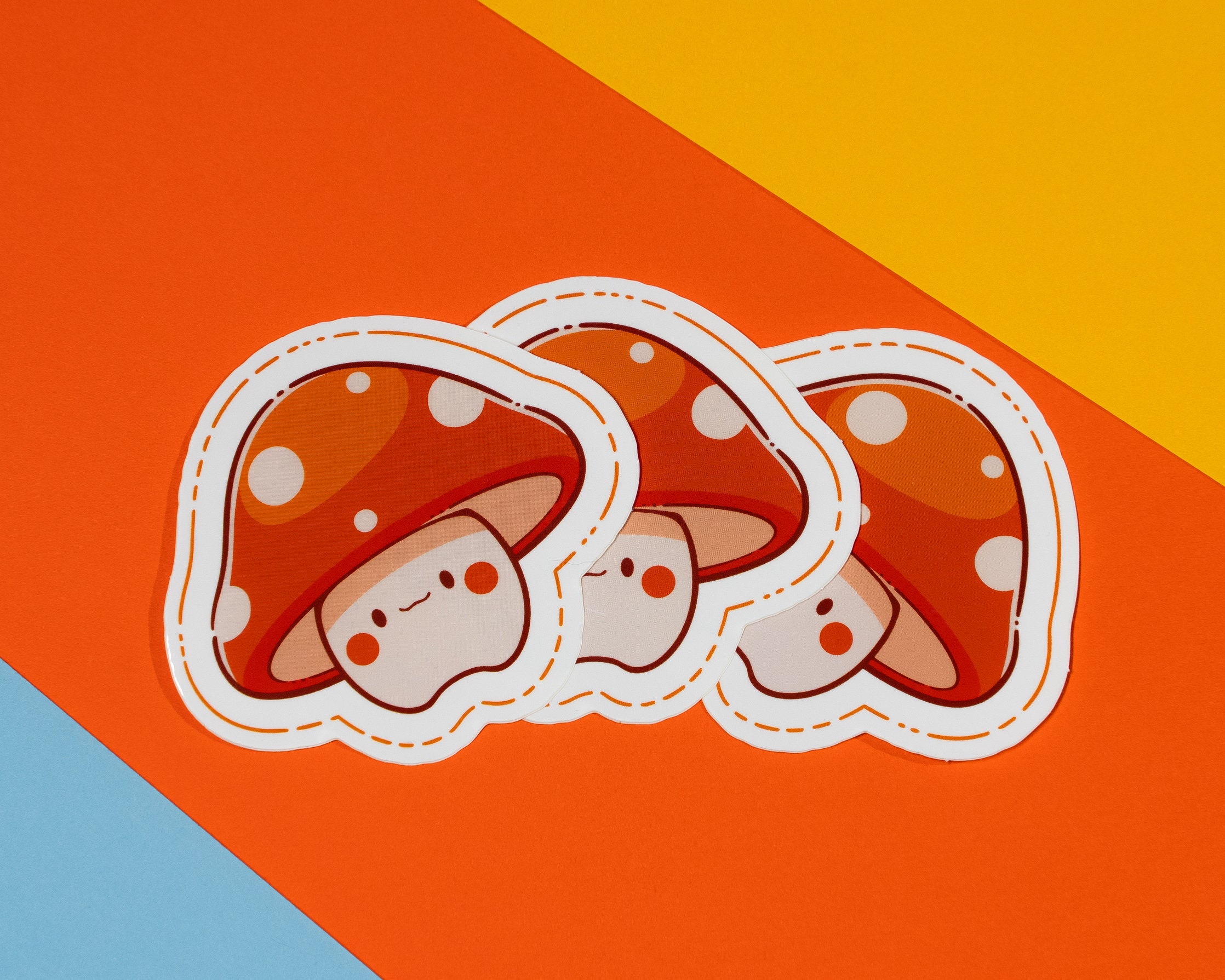 Cute Mushroom Sticker Vinyl Decal for Laptop and Water Bottle PNW ...