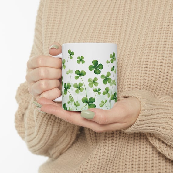 Shamrock Serenade, Coffee Mug, Tea Mug, Unique mug, St. Patrick Mug, St. Patrick, Luck of the Irish, something Green, Ceramic Mug 11oz