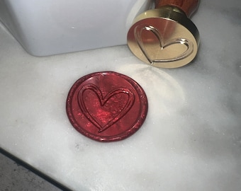 Love heart wax seal | Self Adhesive Wax Seal | Pre made Wax Seals | Valentines wax seal | Self Adhesive Wax Stickers | Wedding wax seal