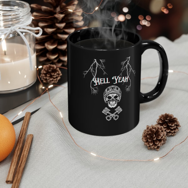 Schwarze Keramiktasse | Cooles Design | Geschenkidee für Freund | Kaffeetasse | Teetasse | Bürotasse | Kaffee