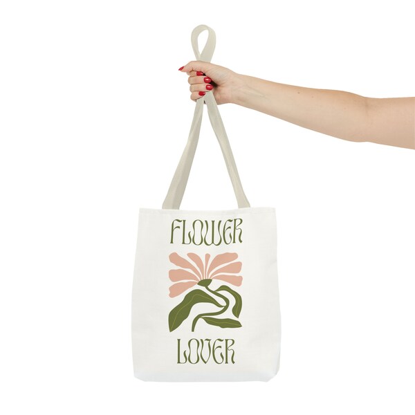 Flower Lover Tote Bag, Tragetasche, Printed Tote Bag, Bedruckte Tragetasche