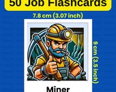 Jobs Flashcards: English Vocabulary for ESL, Preschool, Montessori (Printable)
