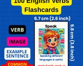 English Verb Flashcards: ESL Learning for Toddlers (Printable)