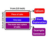 English Idioms Flashcards: ESL Vocabulary Learning (Printable PDF)