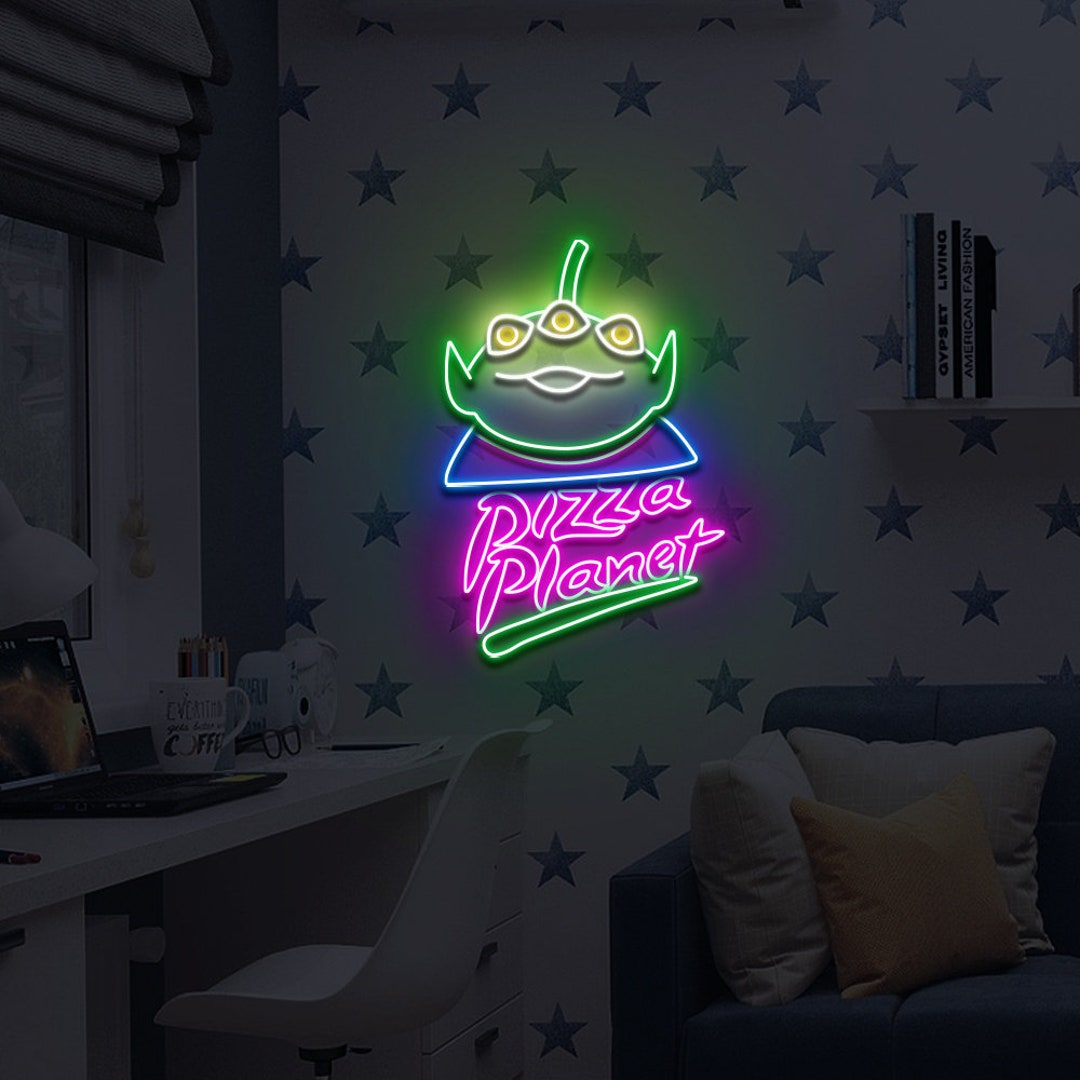 Pizza Neon Sign Toy Story Aliens Neon Sign Toy Story Etsy UK