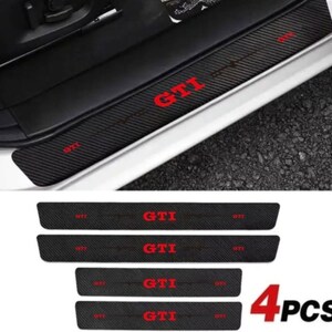 New GOLF VW GTI *4 Carbon Fiber Door Sill Protector Mk5 Mk6 Mk7 Volkswagen peugeot gt