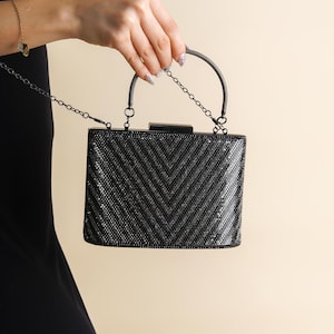 Black Evening Bag - Womens Clutch Bag - Designer Clutch Purse - Clutch Purse For Ladies - Bridal Bag For Wedding Day - Dress Bag For Wedding