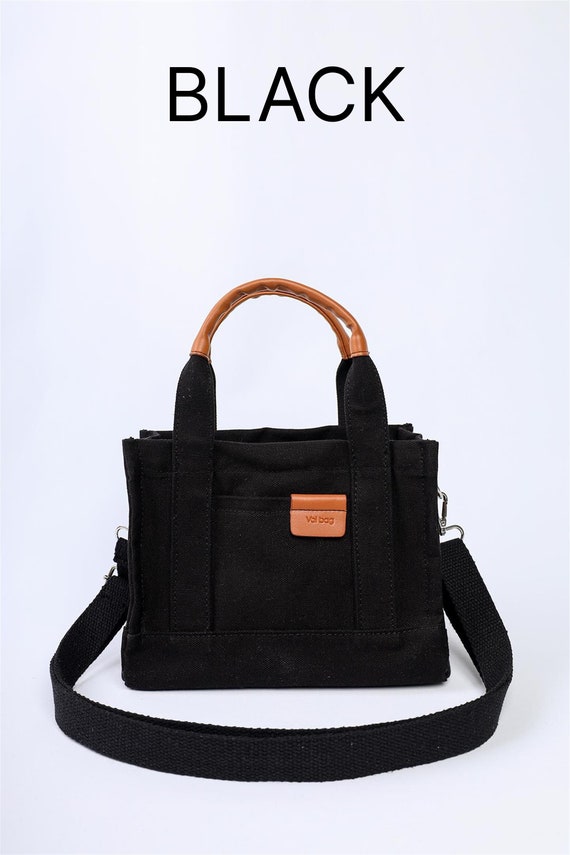 Black tote bag small sale