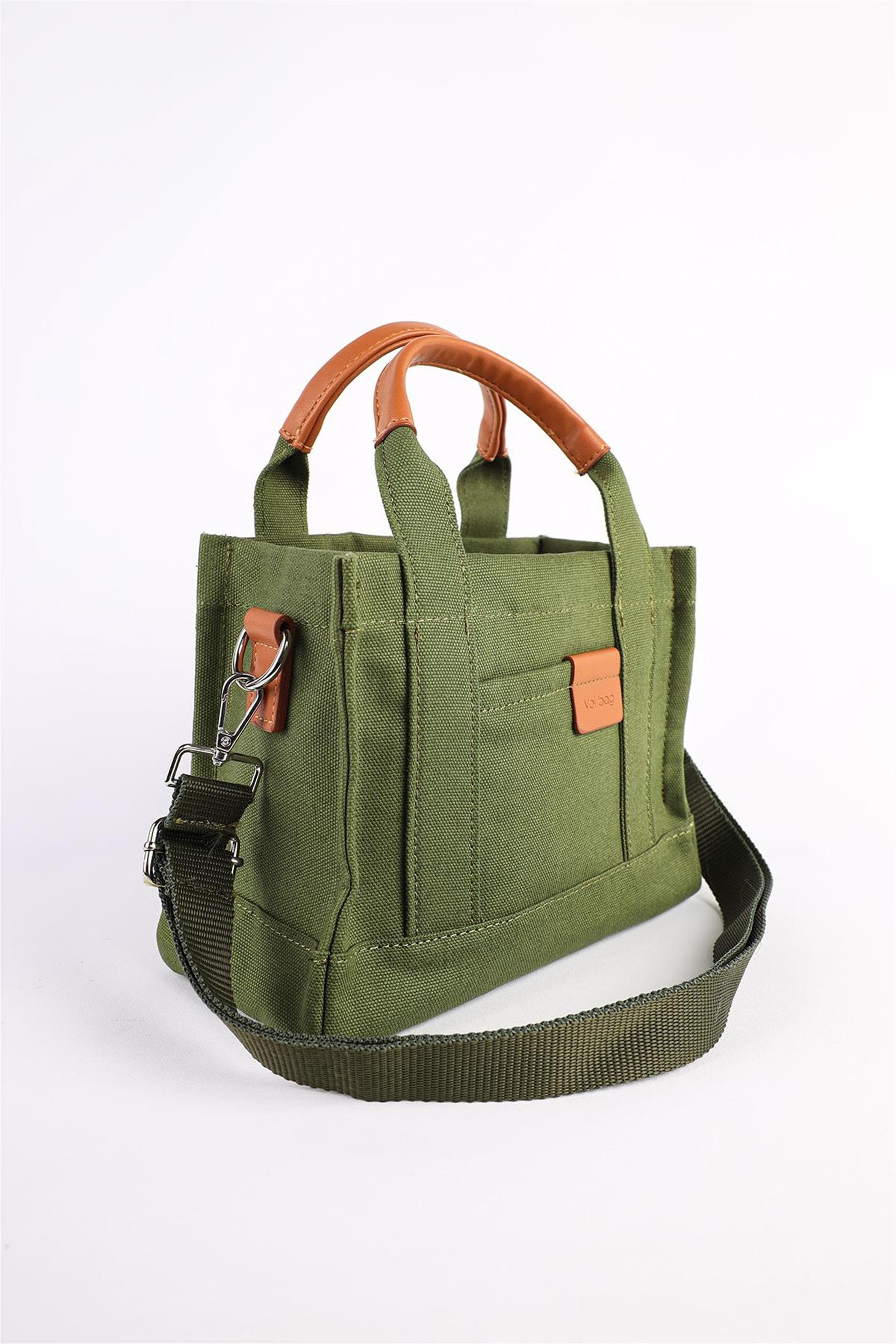 Mini Canvas Tote Khaki Tote Bag Small Women Bag Top Handle Tote Bag Crossbody Tote Bag Shoulder