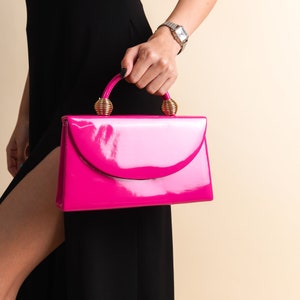 Rosa Abendtasche - Abend Clutch - Party Tasche - Rosa Tasche Hochzeit - Kupplungen Und Abendtaschen - Abendtaschen für Frauen - Rosa Leder Clutch
