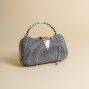 Silver Clutch Purse - Clutches And Evening Bag - Evening Bags For Women - Silver Cocktail Purse - Evening Bag For Wedding - Wedding Gift Bag