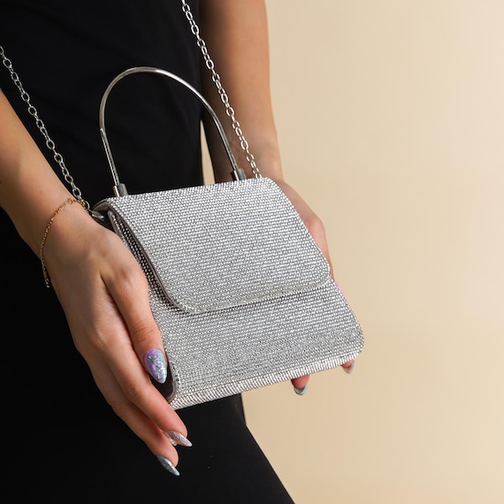Silver Evening Bag Silver Clutch Purse Silver Cocktail Bag silver Clutch for Wedding Evening Bags for Women wedding Guest Clutch for Gift Etsy
