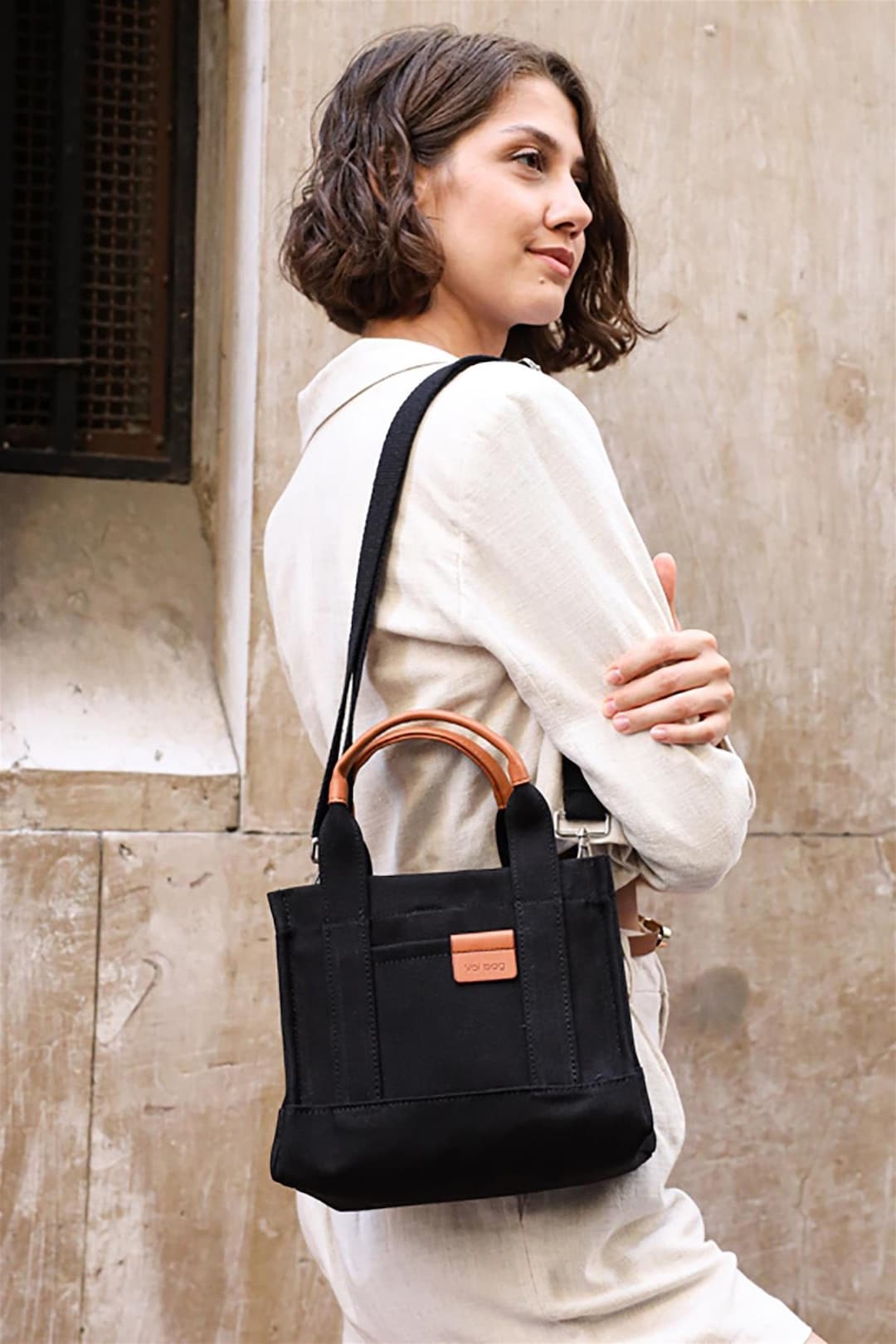 ★LeSportsac★ Midnight Black Canvas Mini Tote Bag [1387.C51 ☆LeSportsac☆ Midnight Black Canvas Mini Tote Bag [1387.C51