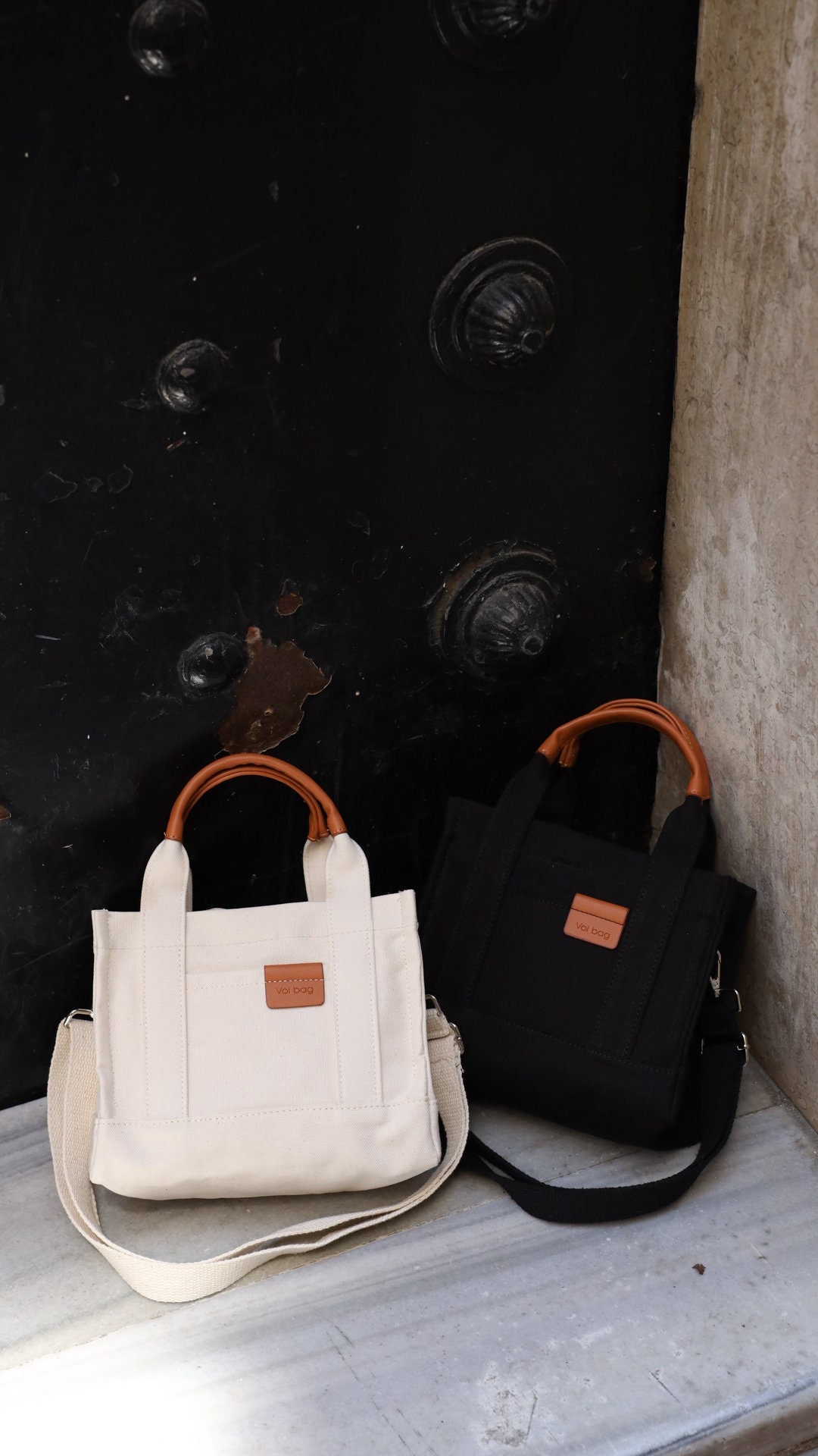 Small Canvas Pony Bag - Cream