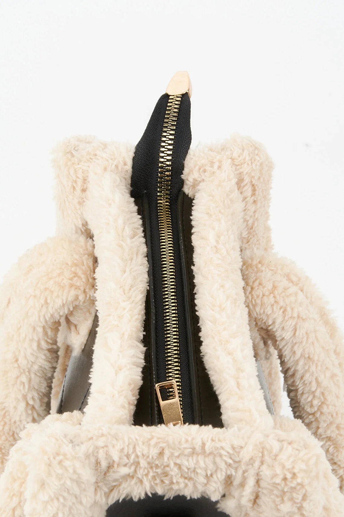 Black Feathered Faux Fur Bag Pastel main image 0