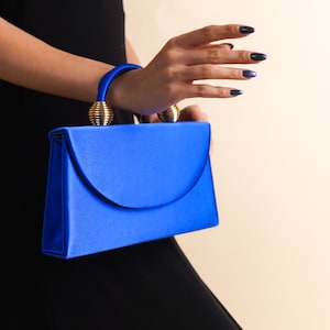 Blue Evening Bag - Evening Clutch - Party Bag - Vibrant Blue Clutch - Clutches And Evening Bags - Evening Bags For Women - Navy Suede Clutch