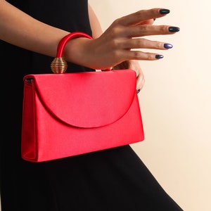 Red Evening Bag - Evening Clutch - Party Bag - Red Bag Wedding - Clutches And Evening Bags - Evening Bags For Women - Red Suede Clutch