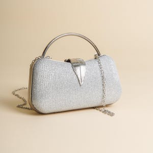 Silver Clutch Purse - Clutches And Evening Bags - Evening Bags For Women - Shiny Evening Bag - Evening Bag For Wedding - Wedding Gift Bags