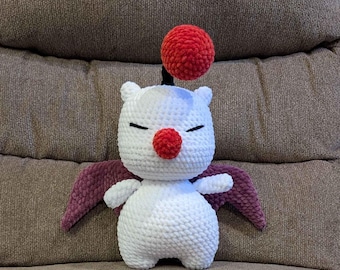 Peluche de ganchillo de Moguri de Final Fantasy / Peluche hecho a mano