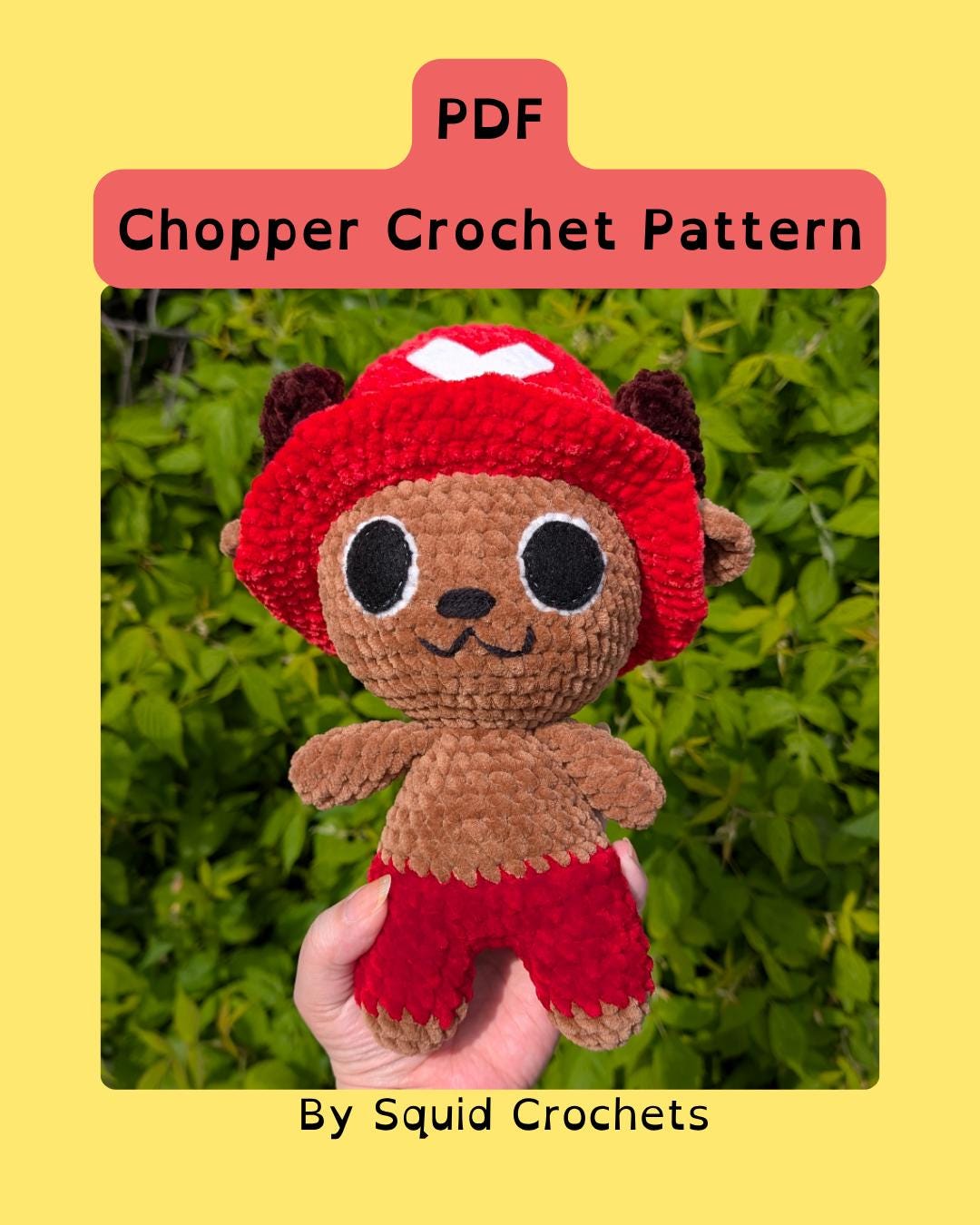 Chopper Crochet Pattern PDF | Anime Themed Amigurumi DIY Pattern - Etsy