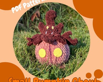 Patrón de crochet de calabaza fantasma pequeña (PDF) / Patrón de amigurumi DIY con temática de videojuegos de anime