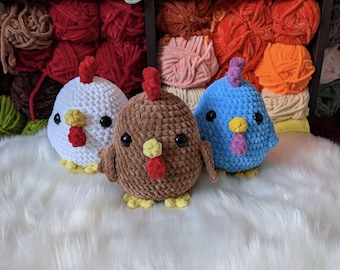 Stardew Valley Inspired Chicken | Crochet Chicken Amigurumi Plushie Cozy Gaming Characters Handmade Farming Gift