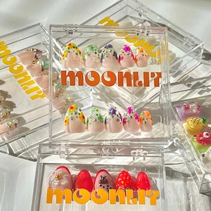 10 set geluksschepjes, bundel met persnagels, set van 100 stuks persnagels | Nep acrylnagels | Mystery Box-persnagelsets | Zomernagels