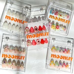 6 set geluksschepjes, persnagelbundel, 60 stuks persnagelset | Nep acrylnagels | Mystery Box-persnagelsets | Zomernagels